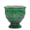 Image of Traditional Green Coupe Planter On White Background