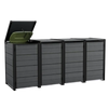 Image of Keter Hideaway Bin Storage Shed 4 Bin Full View
