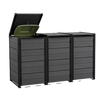 Image of Keter Hideaway Bin Storage Shed 3 Bin