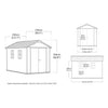 Image of Keter Newton Plus Shed 7.5x11 (3.4m) Dimensions Front Entry