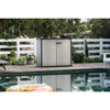 Image of Keter Patio Store Shed 1000L By The Fence Full View
