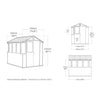 Image of Keter Working / Potting 6x8 Shed - Green Dimensions