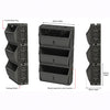 Image of Gro wall slim pro vertical planters with measurements and features on a white background