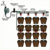 Image of diagram of vertical garden drip irrigation system