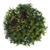 Image of Artificial Green Wall Disc Art 60cm Green Field UV Resistant - White