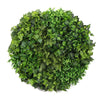Image of Artificial Green Wall Disc Art 90cm Mixed Green Fern - Black