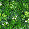 Image of Close up with bright lighting of the Artificial White Tropics Vertical Garden Wall Panel 1m x 1m UV Stabilised