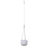 Image of Balcony Lite 20cm White Hanging Stone Pot With 1.2m Stainless Wire