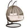Image of Gardeon Outdoor Double Hanging Egg Chair Swing - Brown