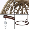 Image of Gardeon Outdoor Hanging Egg Chair Swing - Brown