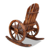 Image of Gardeon Outdoor Wagon Wheel Rocking Chair - Brown