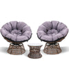 Image of Gardeon Papasan Wicker Chair and Side Table Set
