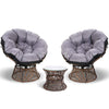 Image of Gardeon Papasan Wicker Chair and Side Table Set