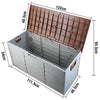 Image of Giantz 290L Outdoor Storage Box - Brown