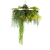 Image of Hanging Gold Disc With Artificial UV Stabilised Foliage 40cm
