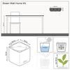 Image of Lechuza Glossy CUBE Triple Wall Planter Kit