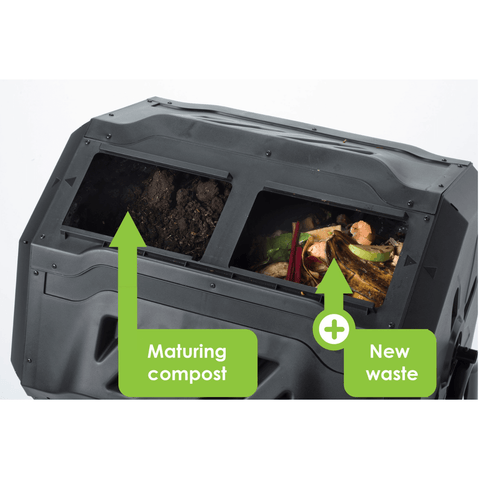 Maze 160L Roto Twin Compost Tumbler Up Close