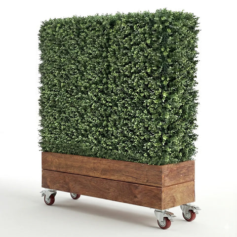 Artificial Natural Buxus Freestanding Hedge 1m x 1m x 30cm