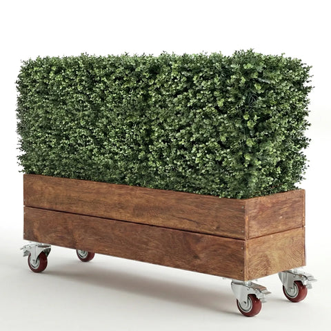 Artificial Natural Buxus Freestanding Hedge 50cm x 1m x 30cm