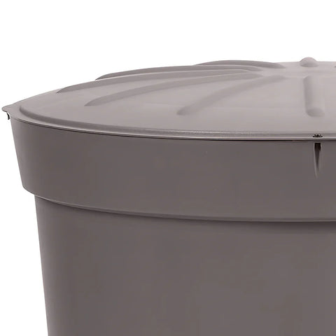Gray Lanzarote minitank with a lid on a white background

