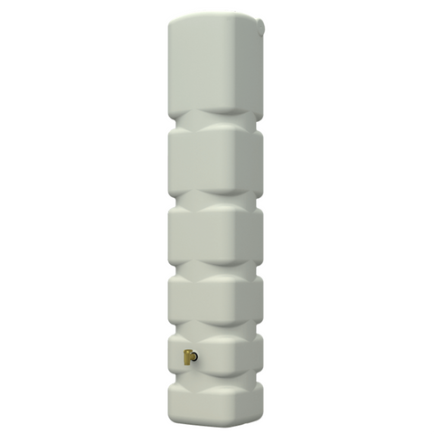 Tall Water Storage Tank Front with Side View