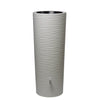 Image of Tall Natura 2in1 MiniTank cylindrical concrete tank planter with wavy texture on a white background

