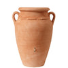 Image of Terracotta 360L Antique Amphora MiniTank water container with handles and a spigot on a white background

