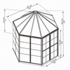 Image of Oasis Hex Greenhouse With Dimensions