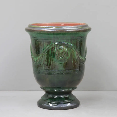 Green Traditional Anduze French Urn Planter