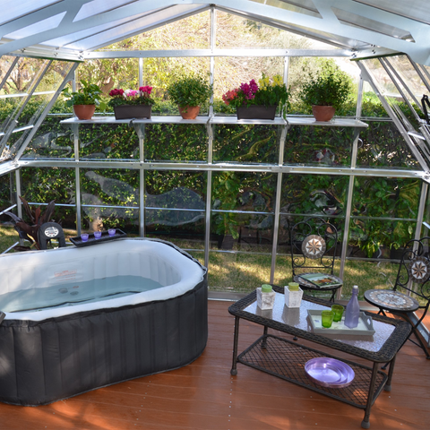 Palram Americana 12x12 Greenhouse Inside View