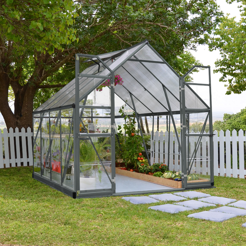 maze green house full view - grey