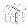 Image of Palram Bella 8x8 Greenhouse With Dimensions