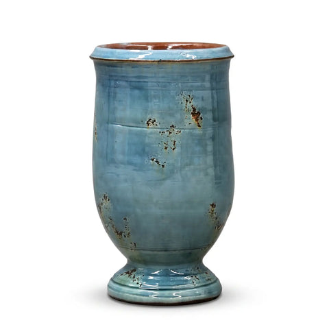 Blue Azure Traditional French Anduze Olive Jar