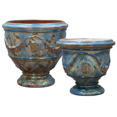 Blue Azure Traditional French Anduze Coupe Planter