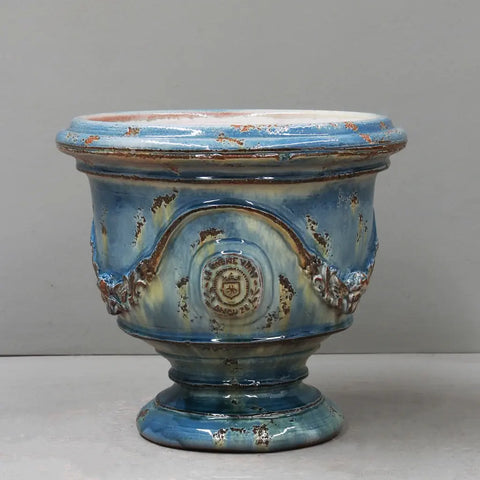 Blue Azure Traditional French Anduze Coupe Planter