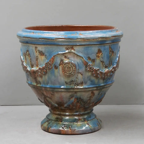 Blue Azure Traditional French Anduze Coupe Planter