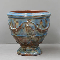 Blue Azure Traditional French Anduze Coupe Planter