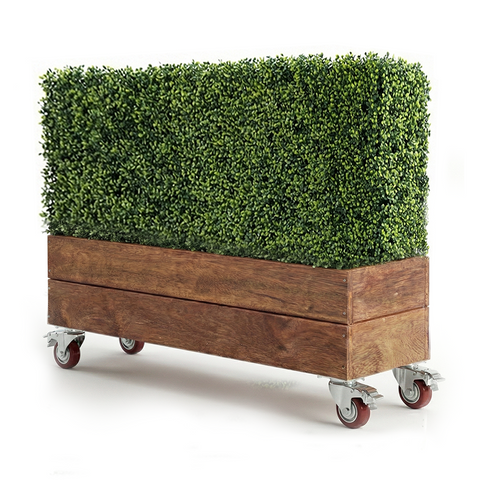 Artificial Mixed Boxwood Freestanding Hedge 50cm x 1m x 30cm