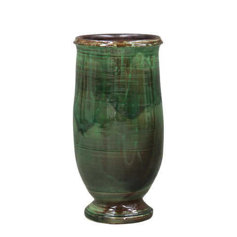 Authentic Green French Olive Jar Planter