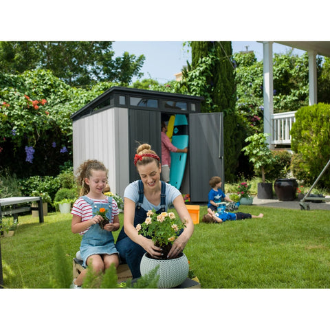 Keter Artisan 7 x 7 Garden Shed (2.1 x 2.2m) Actual View In The Garden