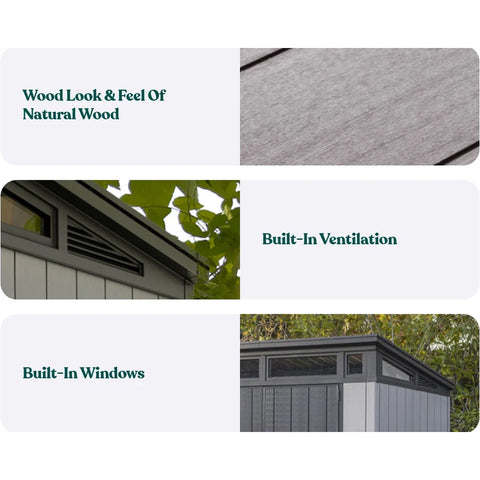 Keter Artisan 9 x 7 Garden Shed Features With Example Photos