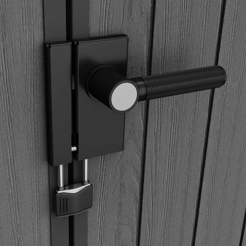 Keter Darwin 4x4 Garden Shed (1.3 x 1.2m) Grey Door Knob With Padlock