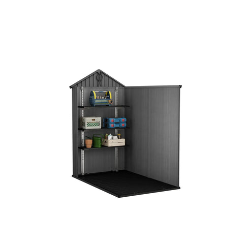 Keter Darwin 4x6 Garden Shed - Grey With Tools