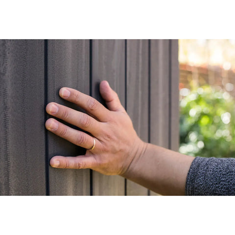 Keter Darwin 4x6 Garden Shed - Grey Panel View
