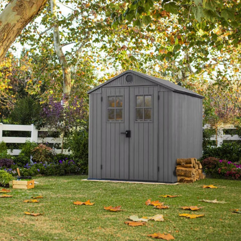 Keter Darwin 6x8 Garden Shed - Grey In The Garden