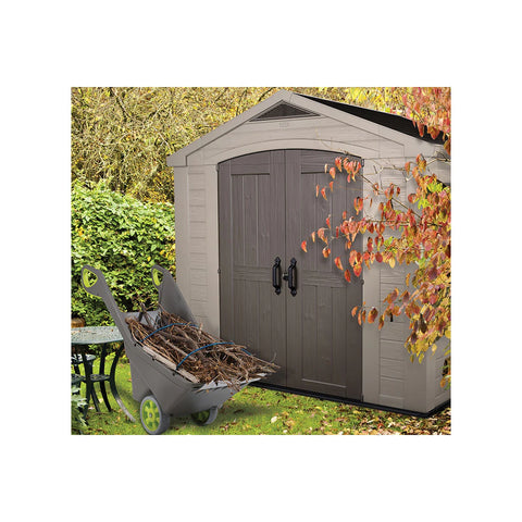 Keter Factor 8 x 6 Garden Shed Full View In The Garden