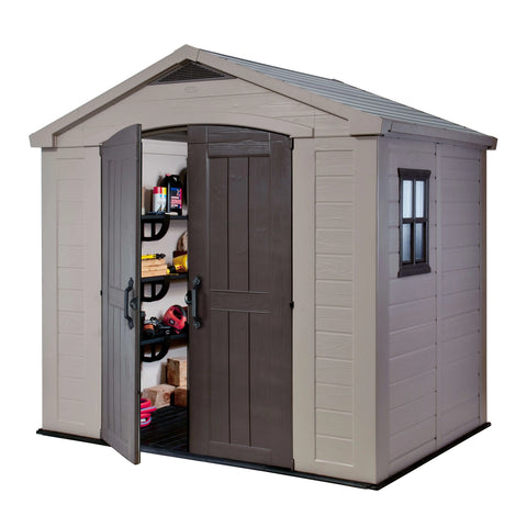 Keter Factor 8 x 6 Garden Shed Close Up View