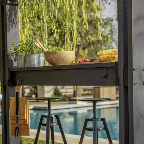 Keter Grill Gazebo - Grey By The Pool