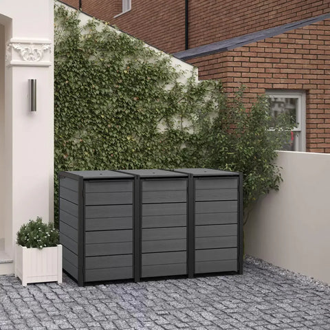 Keter Hideaway Bin Storage Shed 3 Bin In The Garden