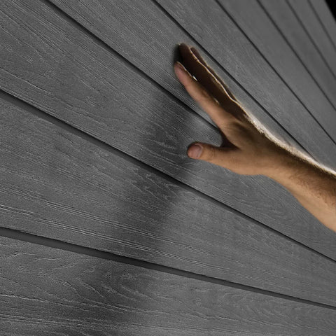 Keter Hideaway Bin Storage Shed Panel Up Close